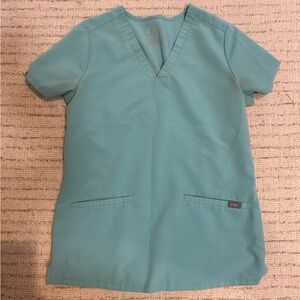 XS Teal Figs Scrub Top